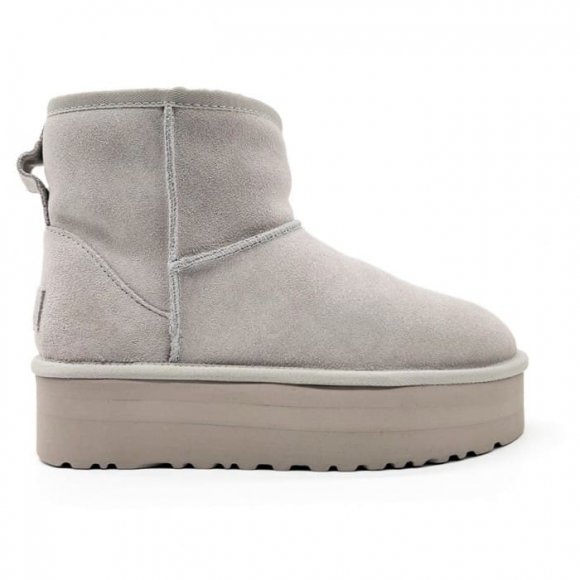 UGG Mini Platform Boot - Grey Violet - Светло-серый, 35, Замша