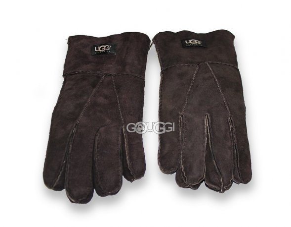 Меховые перчатки мужские Suede Dark Chocolate - L