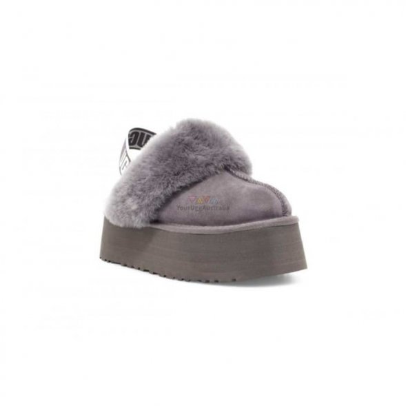 UGG FUNKETTE SLIPPER - Grey - серый, 37, Замша