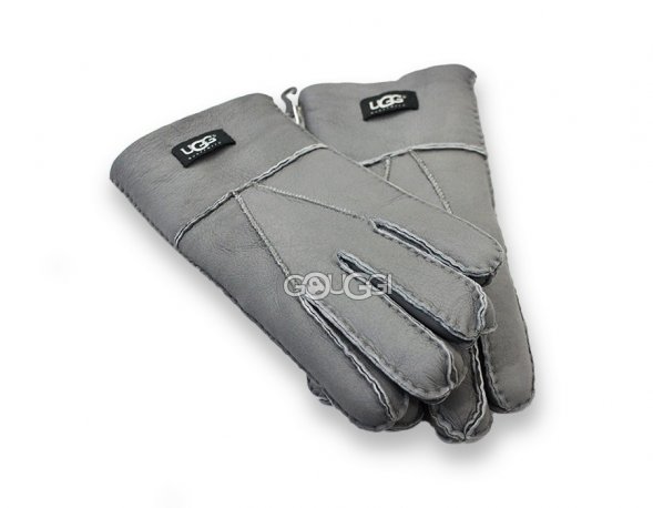 Меховые перчатки мужские Suede Dark Grey