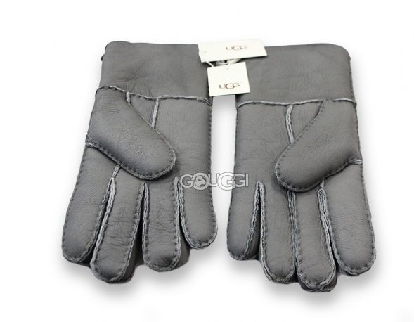 Меховые перчатки мужские Suede Dark Grey