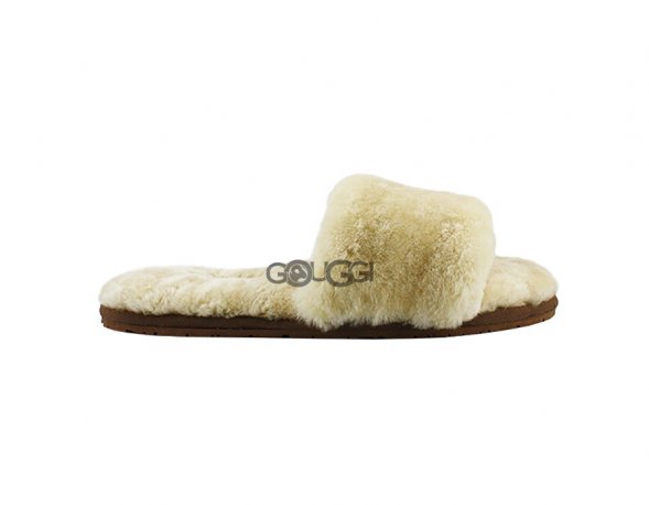 Fluff Slide Slippers Chestnut - 39