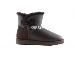 Bailey Button Mini Metallic Chocolate