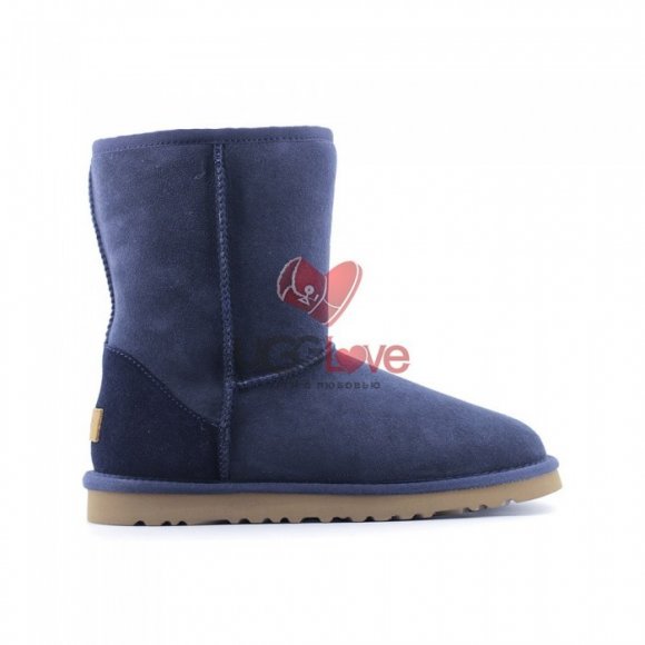Ugg Classic Short Men's - Navy - синий, 39, Натуральная замша обработанная специальным составом