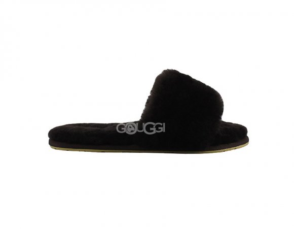 Fluff Slide Slippers Chocolate