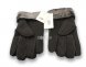 Меховые перчатки мужские UGG Grey Leather