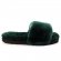 Fluff Slide Slippers Dark Green - 39