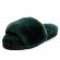Fluff Slide Slippers Dark Green - 39