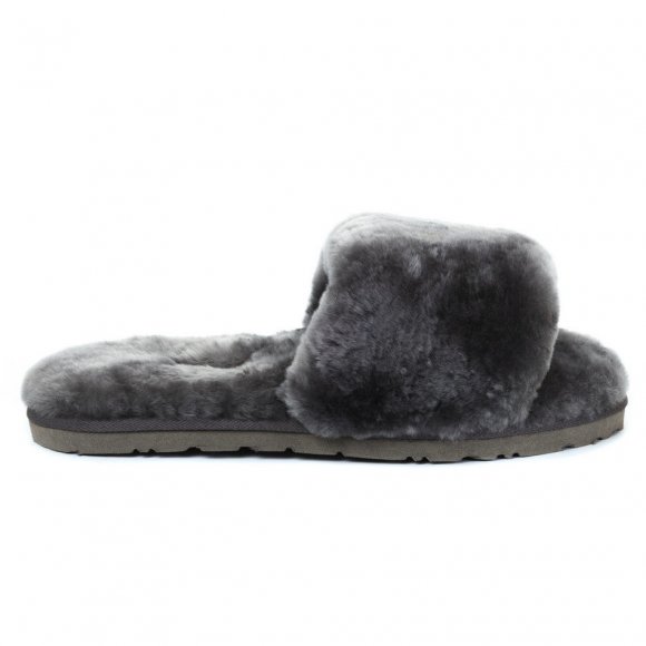 Fluff Slide Slippers Dark Grey - 36