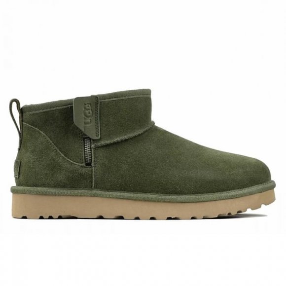Мужские ультра мини угги на молнии Ugg Ultra Mini Zip Boot - Khaki Мужские ультра мини угги на молнии Ugg Ultra Mini Zip Boot - Khaki
