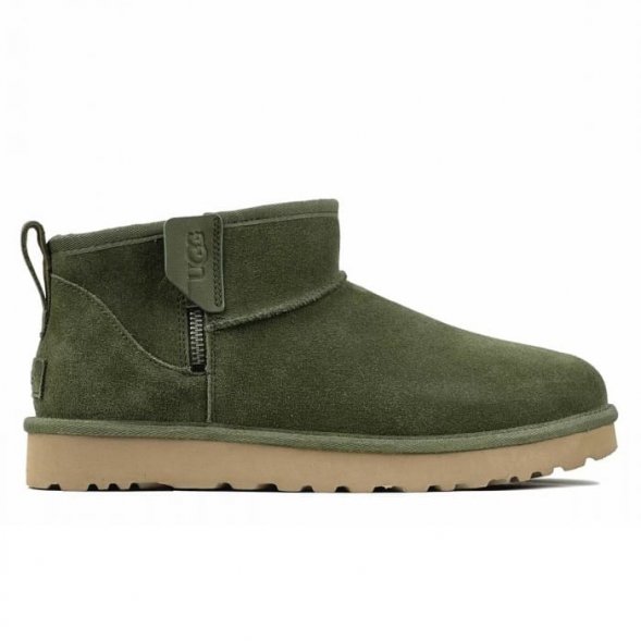 Ugg Ultra Mini Zip Boot - Khaki - Хаки, 45, Замша