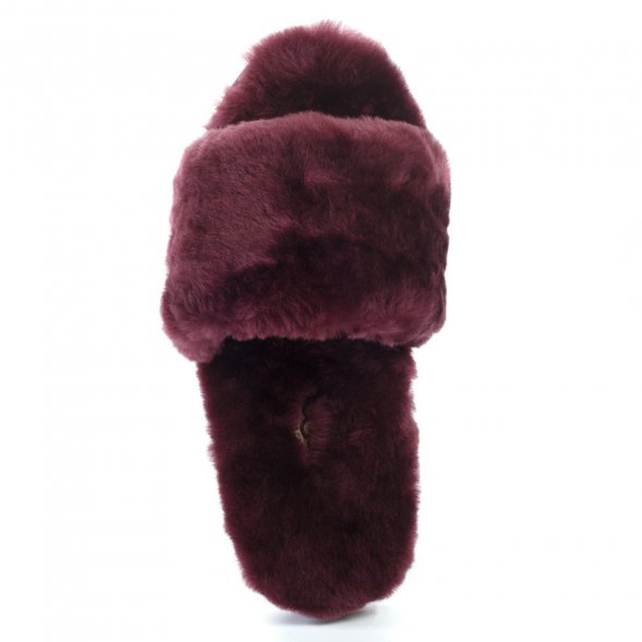 Fluff Slide Slippers Dark Purple - 39