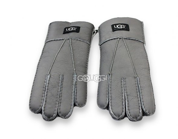 Мужские меховые перчатки Leather Capuccinno - 10038