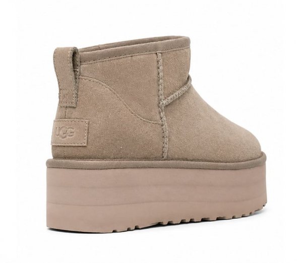 Женские ультра мини угги на платформе UGG Classic Ultra Mini Platform Smoke Plume