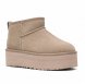 Женские ультра мини угги на платформе UGG Classic Ultra Mini Platform Smoke Plume