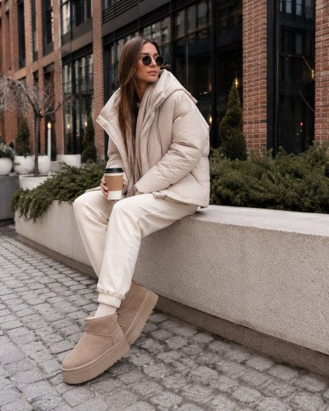 Женские ультра мини угги на платформе UGG Classic Ultra Mini Platform Smoke Plume