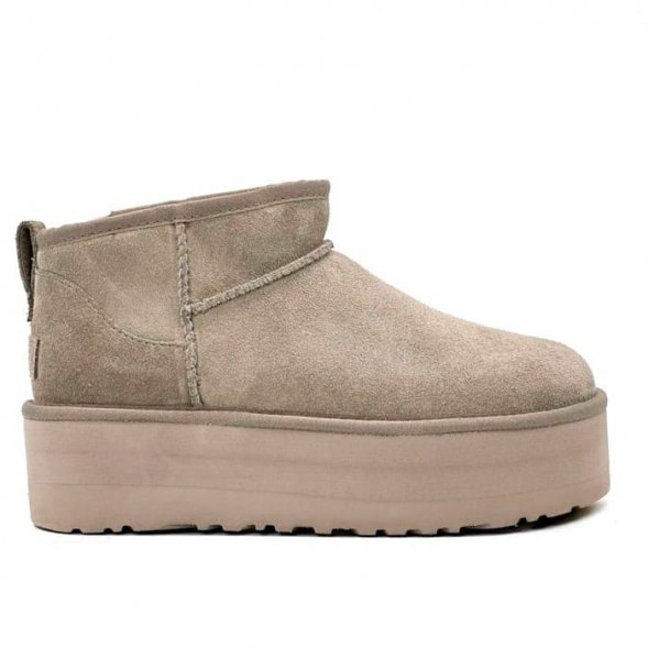 Женские ультра мини угги на платформе UGG Classic Ultra Mini Platform Smoke Plume