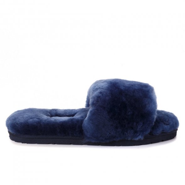 Fluff Slide Slippers Navy Blue - 38
