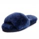 Fluff Slide Slippers Navy Blue - 38