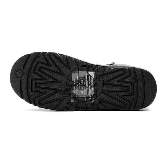 Мужские мини угги на молнии Ugg Classic Mini Men's Double ZIP - Black
