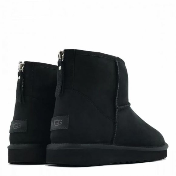 Ugg Classic Mini Men's Double ZIP - Black - черный, 40, Замша