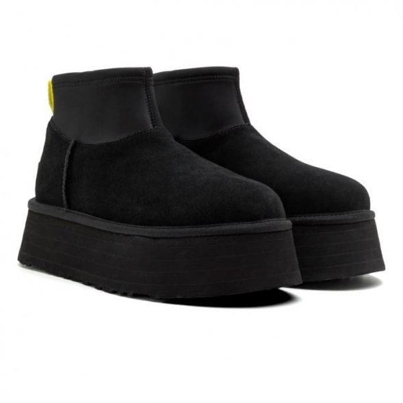 Женские вязаные мини угги UGG Classic Mini Dipper Black