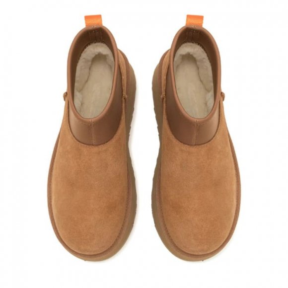 Женские вязаные мини угги UGG Classic Mini Dipper Chestnut