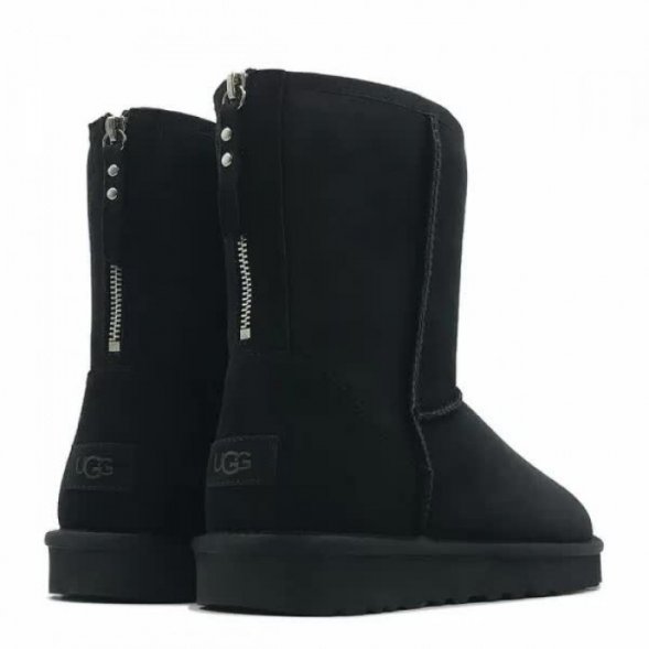 Ugg Classic Short Men's ZIP - Black - черный, 45, Замша