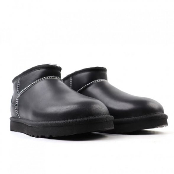 Женские ультра мини угги UGG Classic Ultra Mini LTHR Regen - Black