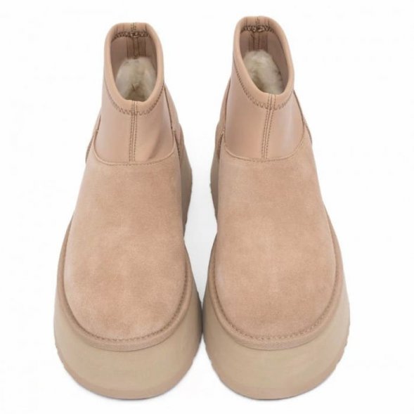 Женские вязаные мини угги UGG Classic Mini Dipper Sand