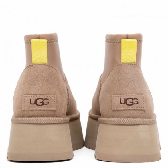 Женские вязаные мини угги UGG Classic Mini Dipper Sand