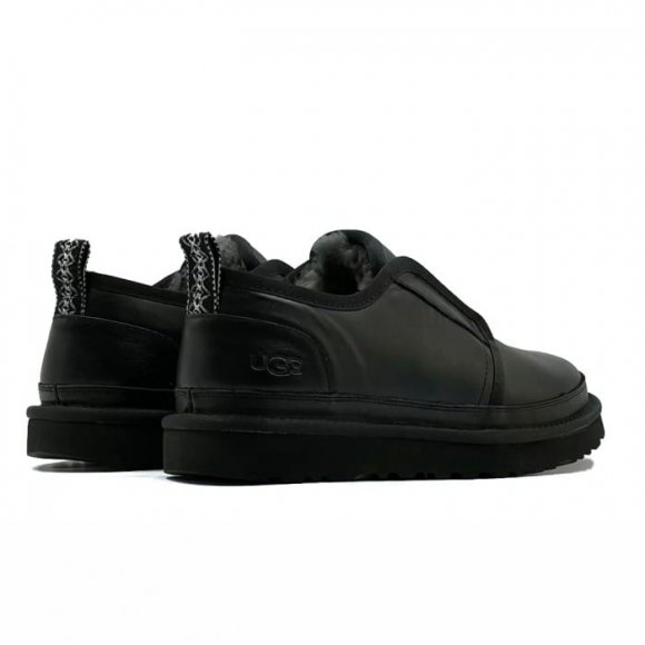 Мужские слиперы Ugg Mens Slippers Flex Leather - Black