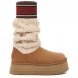 Женские вязаные угги на платформе Ugg Classic Sweater Letter Chestnut