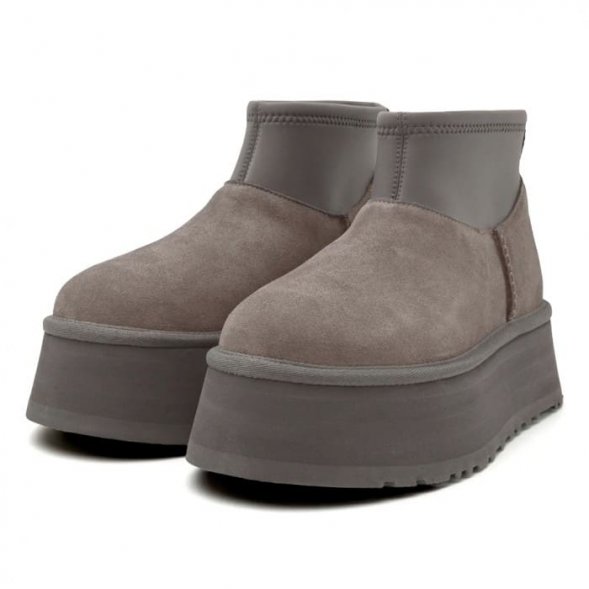 Женские вязаные мини угги UGG Classic Mini Dipper Thundercloud