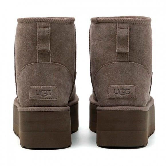 Женские мини угги на платформе Ugg Mini Platform Boot - Smoke Plume