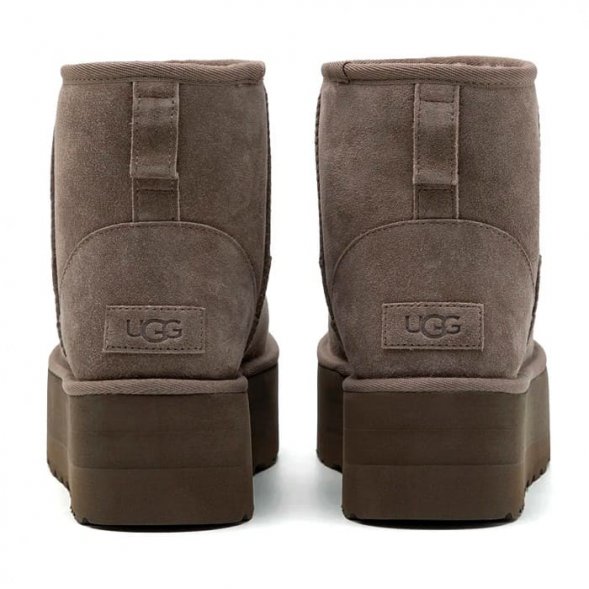 Женские мини угги на платформе Ugg Mini Platform Boot - Smoke Plume