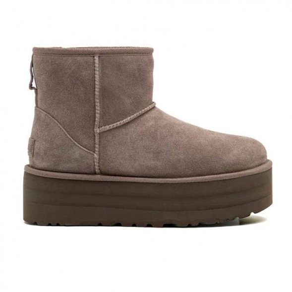 Женские мини угги на платформе Ugg Mini Platform Boot - Smoke Plume