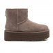 Женские мини угги на платформе Ugg Mini Platform Boot - Smoke Plume