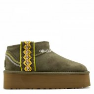 Ugg Classic Ultra Mini Braid Platform Burnt Olive