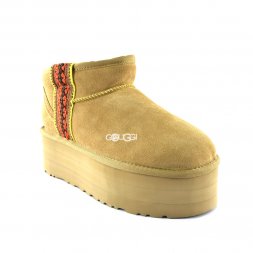 UGG Classic Ultra Mini Braid Platform Chestnut