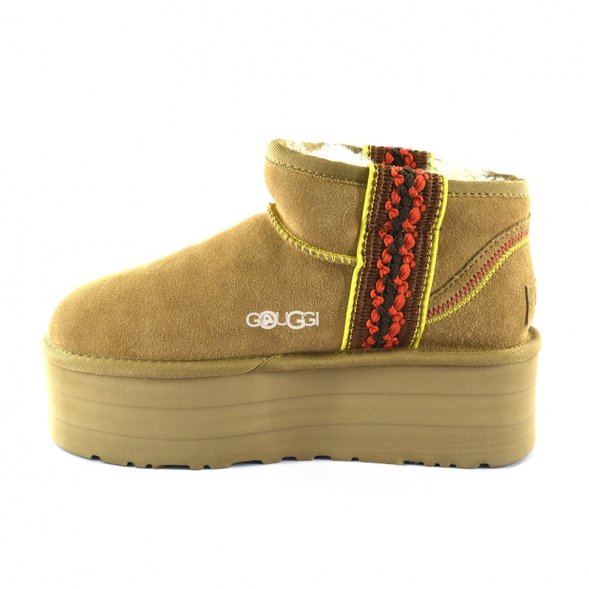 UGG Classic Ultra Mini Braid Platform Chestnut