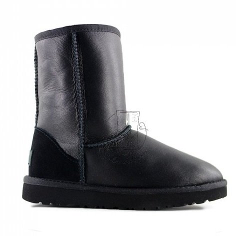 Мужские обливные короткие угги Ugg Classic Short Men's Metallic - Black