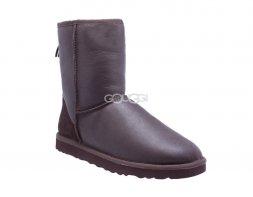 Classic Short ZIP Metallic Chocolate
