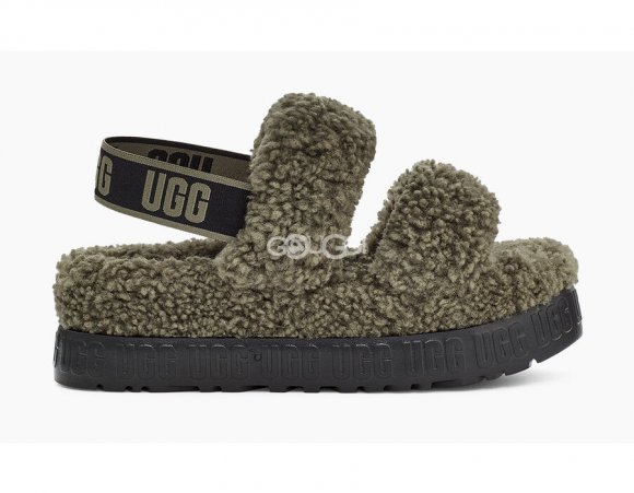 Oh Fluffita Slide Burnt Olive - 38