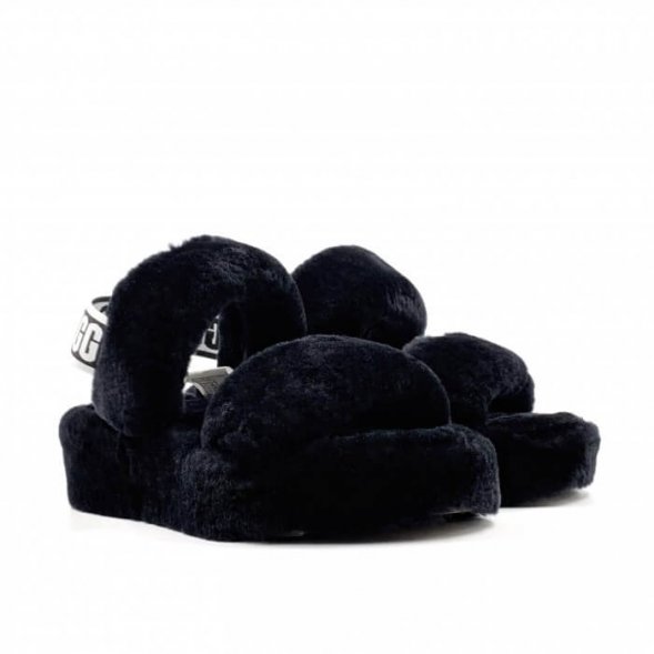 Ugg Oh Yeah Slide - Black - черный, 36, Натуральная овчина