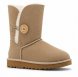 Женские короткие угги с пуговицей и пропиткой Ugg Bailey Button II Boot - Sand