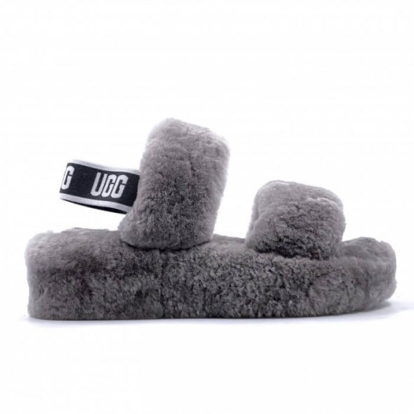 Ugg Oh Yeah Slide - Grey - серый, 37, Натуральная овчина