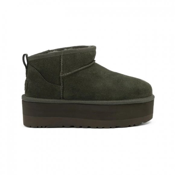 Женские ультра мини угги на платформе Ugg Ultra Mini Platform Boot - Forest Night