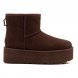 Женские мини угги на платформе Ugg Mini Platform Boot - Burnt Cedar