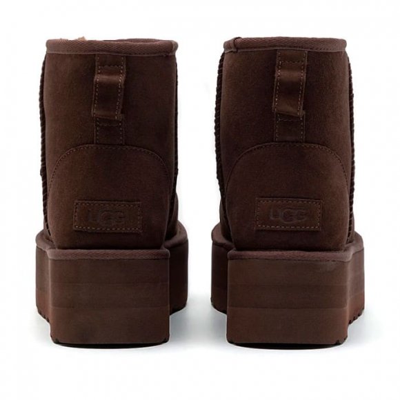 Женские мини угги на платформе Ugg Mini Platform Boot - Burnt Cedar